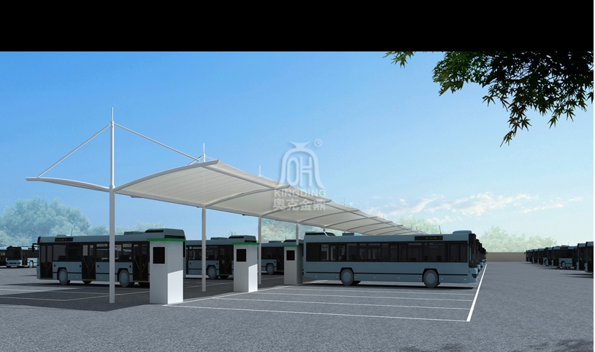 深圳市前海四、五站場(chǎng)公交總站充電樁膜結(jié)構(gòu)加蓋改造項(xiàng)目